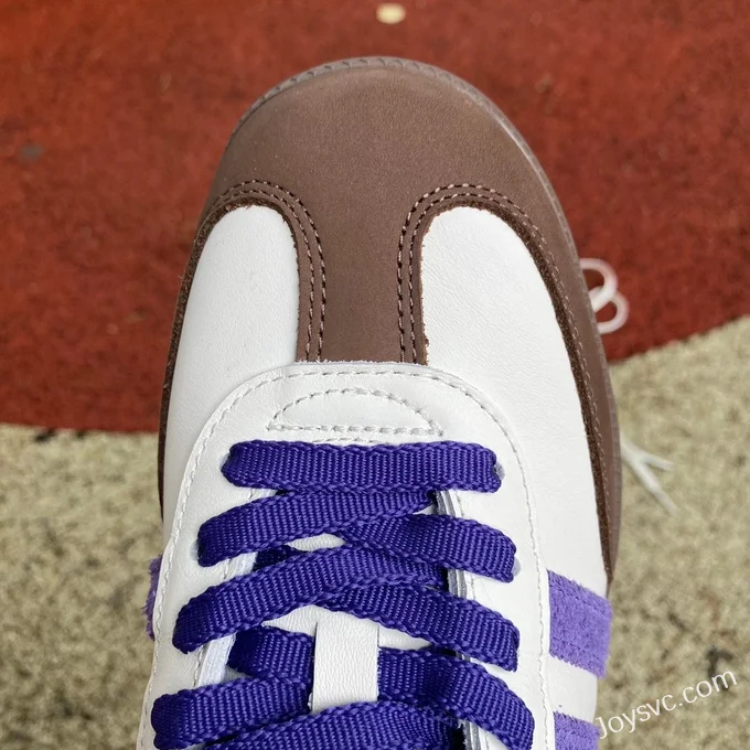 Adidas Samba OG White Purple Brown Retro Sneakers ID8349