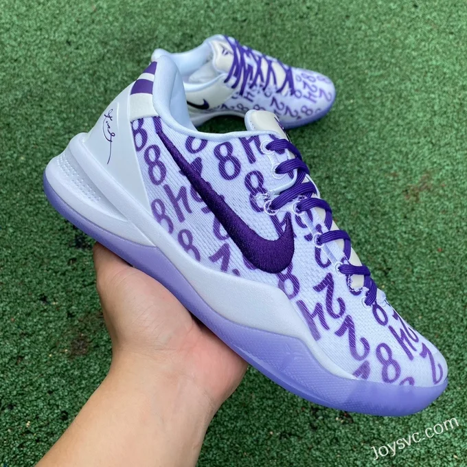 Nike Kobe 8 Protro Aqua - White Purple Basketball Shoes