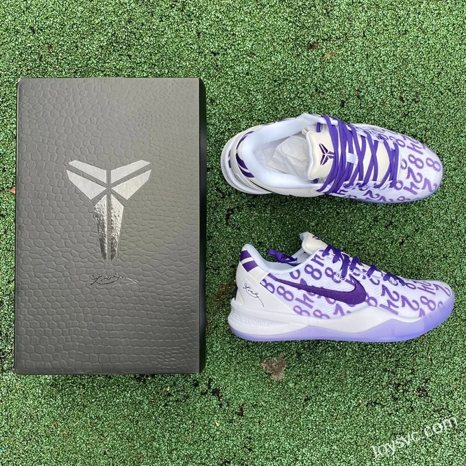 Nike Kobe 8 Protro Aqua - White Purple Basketball Shoes