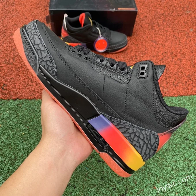 J Balvin x Air Jordan 3 FN0344-001 Black Rainbow