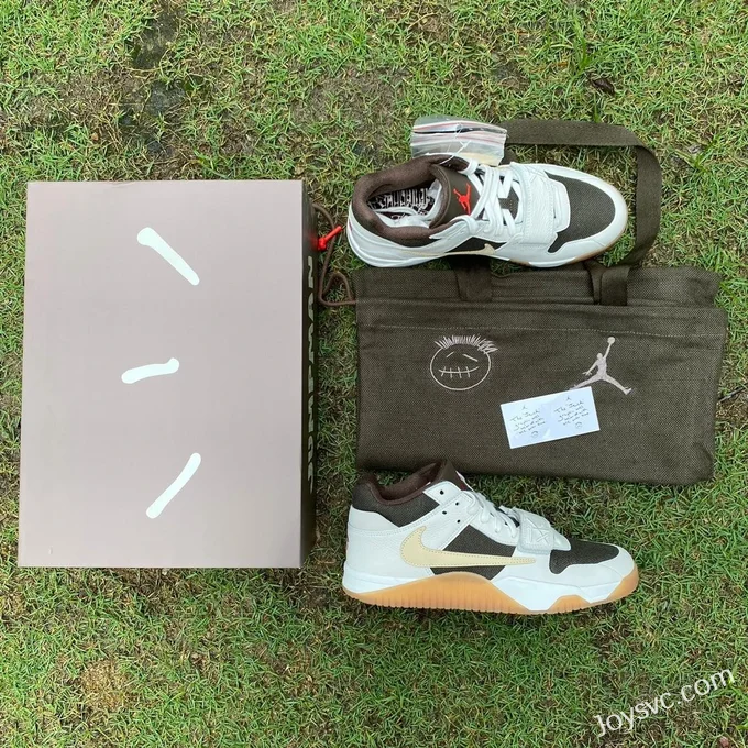 Travis Scott x Jordan Cut The Check FZ8117-100 White Black Brown LW Version