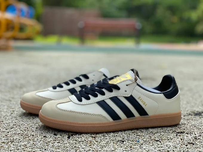 Adidas Samba Beige Black Retro Sneakers ID0478