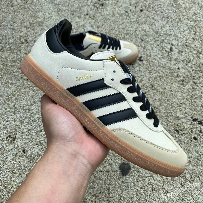 Adidas Samba Beige Black Retro Sneakers ID0478