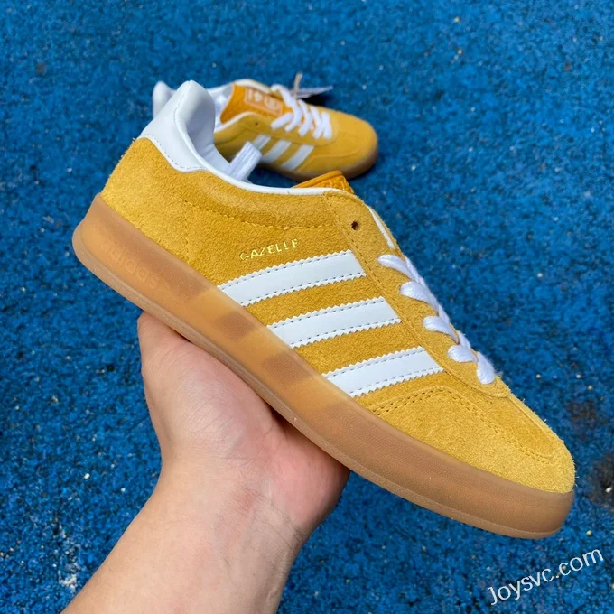 Adidas Gazelle White Yellow Retro Sneakers HQ8716