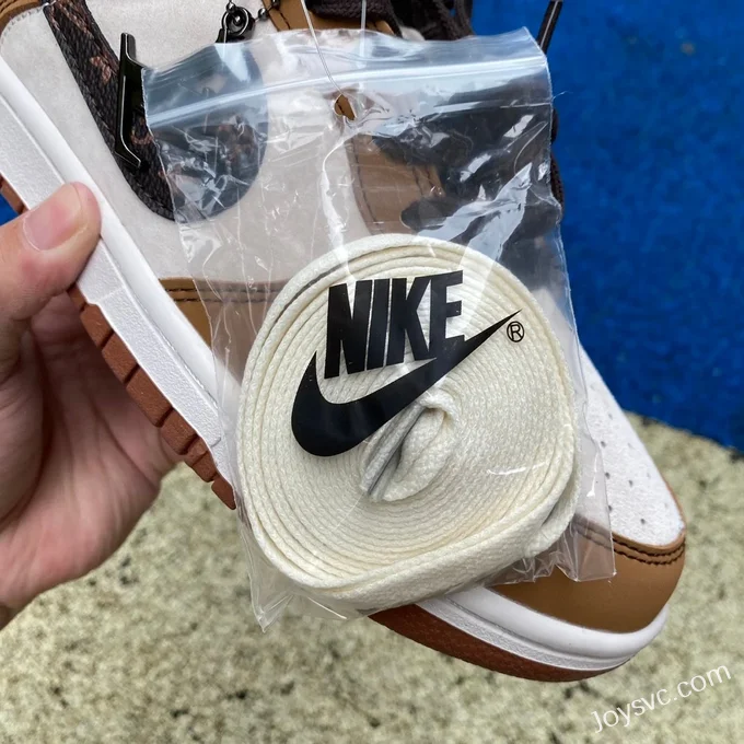 Nike Dunk x Louis Vuitton White Brown Strap Retro Sneakers DQ1098-342