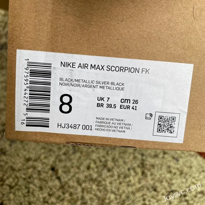 Nike Air Max Scorpion Black Silver Running Shoes HJ3487-001