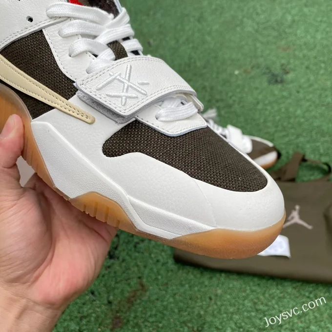 Travis Scott x Jordan Cut The Check FZ8117-100 White Black Brown Cut Piece Version