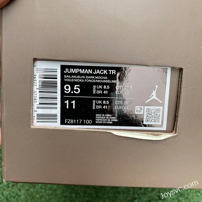 Travis Scott x Jordan Cut The Check FZ8117-100 White Black Brown Cut Piece Version