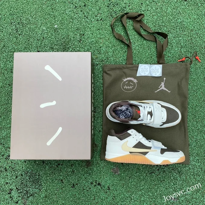 Travis Scott x Jordan Cut The Check FZ8117-100 White Black Brown Cut Piece Version