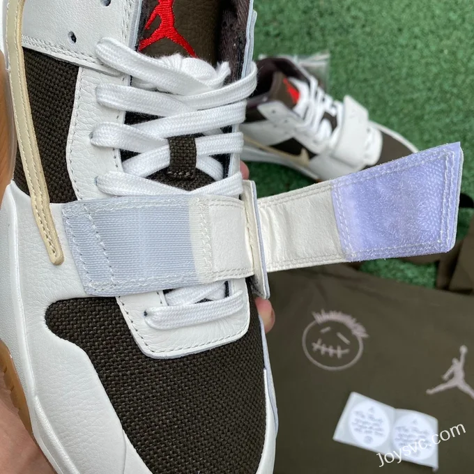 Travis Scott x Jordan Cut The Check FZ8117-100 White Black Brown Cut Piece Version