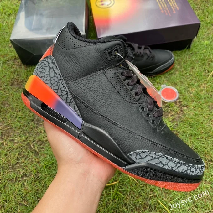 J Balvin x Air Jordan 3 FN0344-001 Black Rainbow