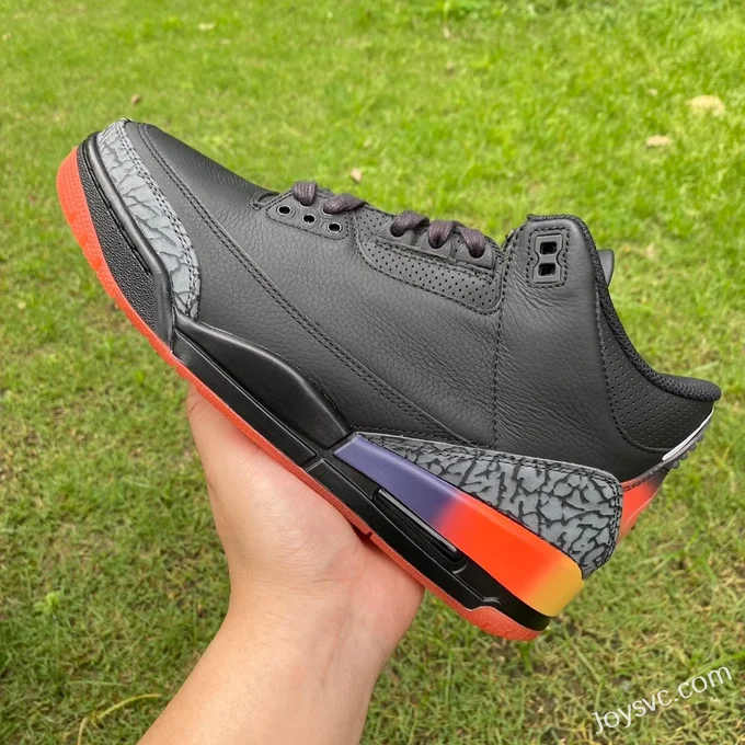 J Balvin x Air Jordan 3 FN0344-001 Black Rainbow