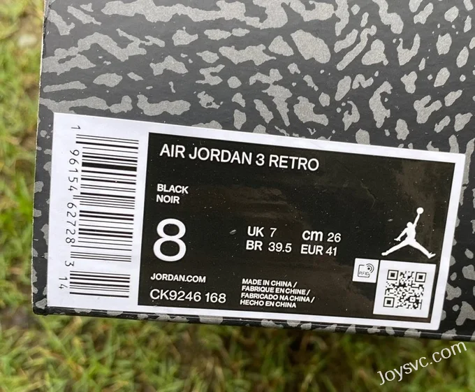 Air Jordan 3 CK9246-168 Black