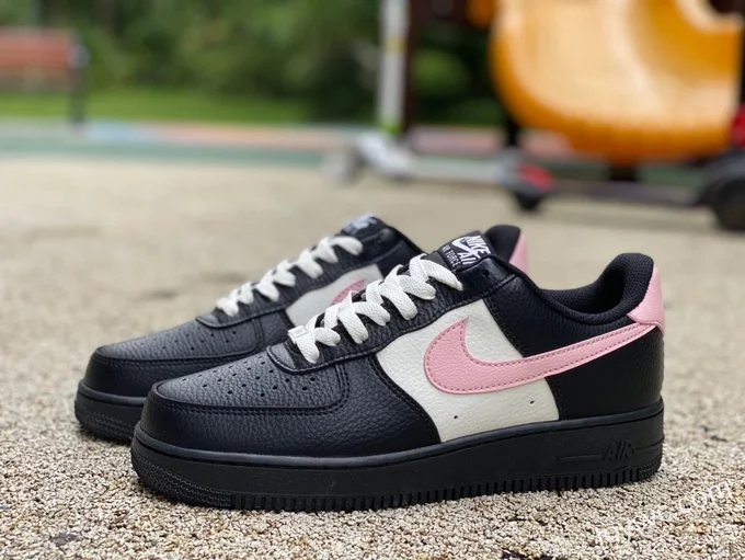 Nike Air Force 1 BY YOU Black White Pink