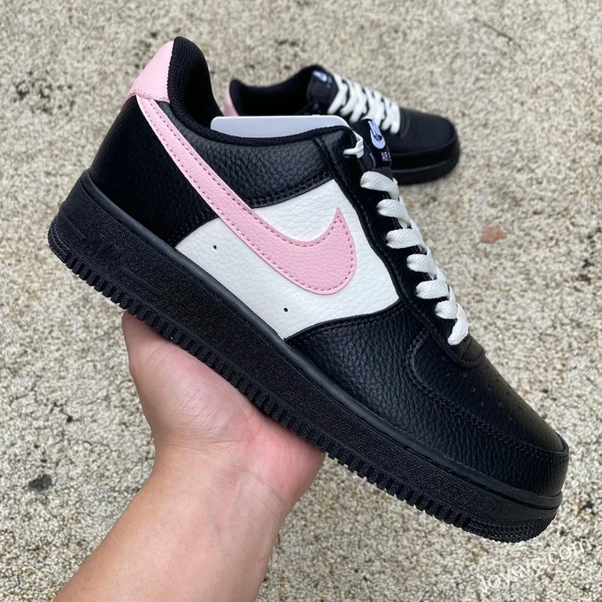 Nike Air Force 1 BY YOU Black White Pink