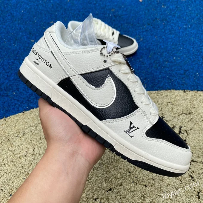 Nike Dunk x Louis Vuitton White Black Retro Sneakers BB8766-208