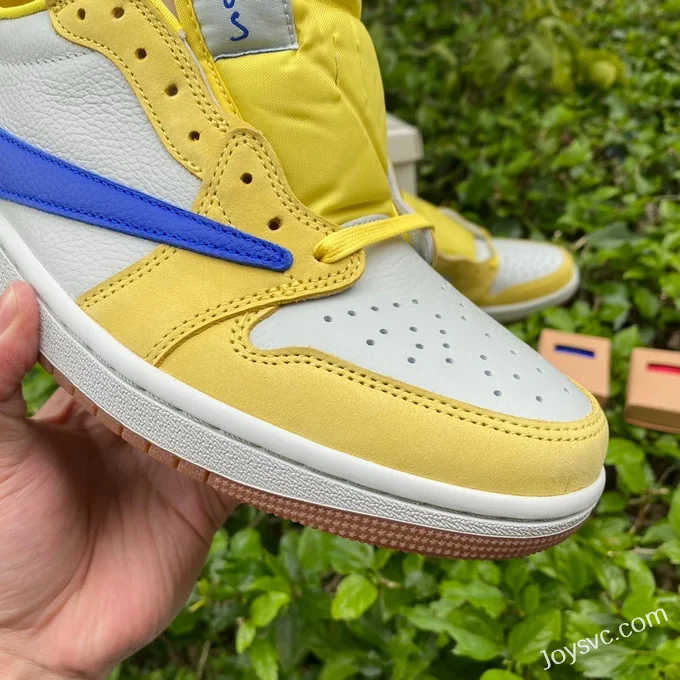 Travis Scott x Air Jordan 1 Low DZ4137-700 White Yellow Blue Canary 8.0 DG 2.0