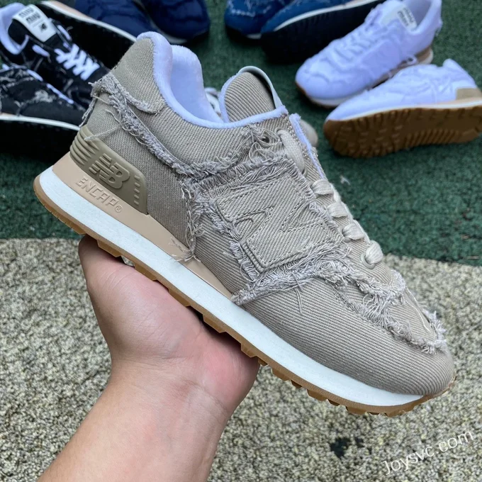 New Balance x MU MU 574 Beige Pure Original Low-Top Casual Shoes