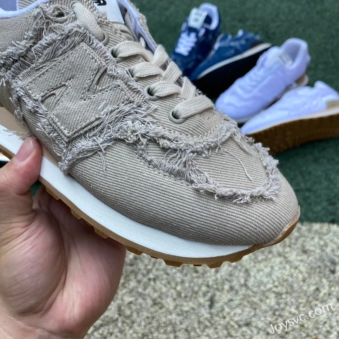 New Balance x MU MU 574 Beige Pure Original Low-Top Casual Shoes