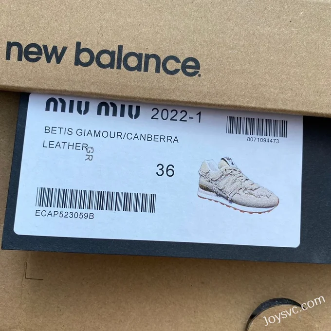 New Balance x MU MU 574 Beige Pure Original Low-Top Casual Shoes