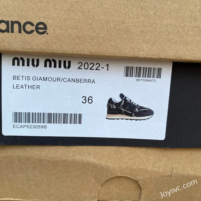 New Balance x MU MU 574 Denim Black Pure Original Low-Top Casual Shoes