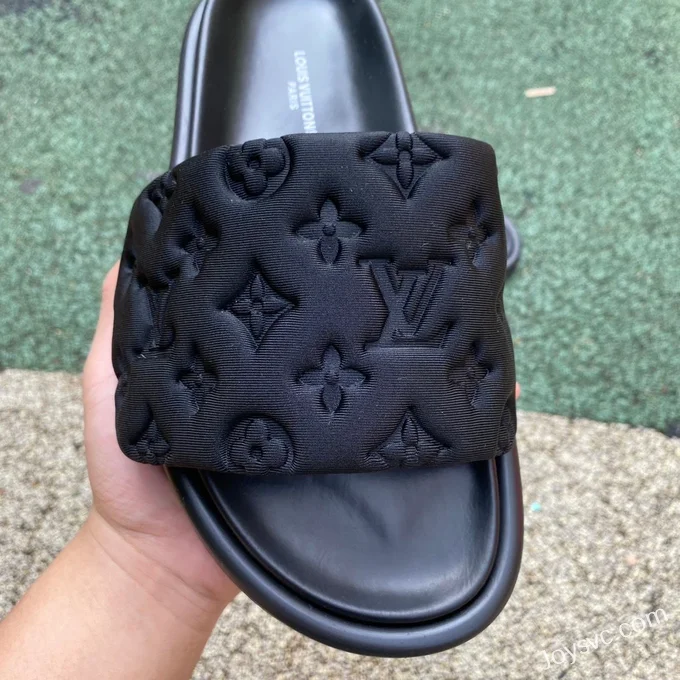 Louis Vuitton Pool Pillow Comfort Black Slides