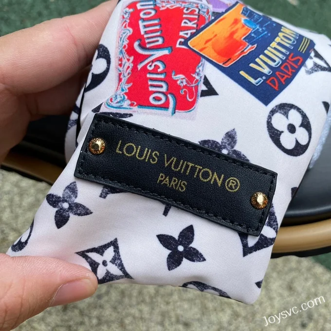 Louis Vuitton Pool Pillow Comfort White Black Slides