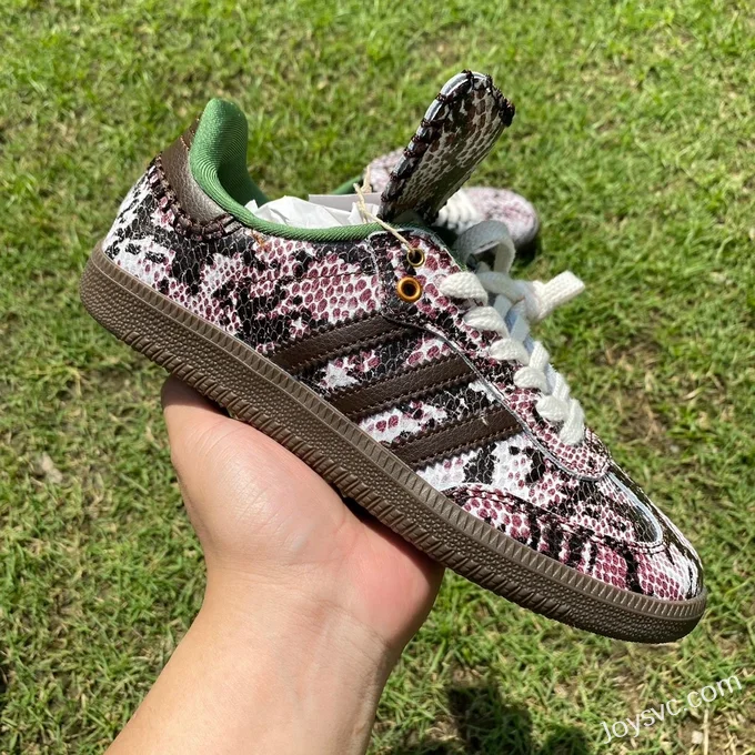 Wales Bonner x Adidas Samba Snake Print Retro Sneakers