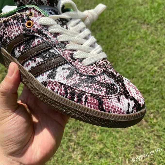 Wales Bonner x Adidas Samba Snake Print Retro Sneakers