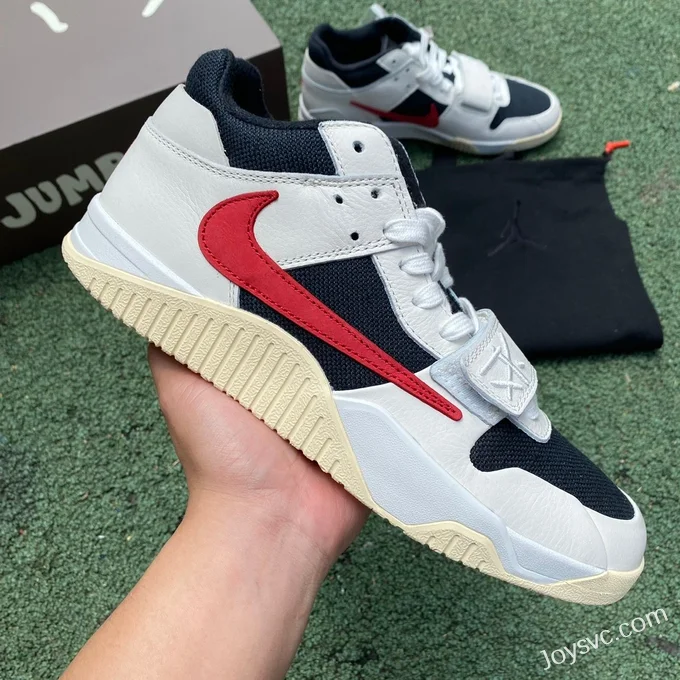 Travis Scott x Jordan Cut The Check FZ8117-101 White Black Red Cut Piece Version