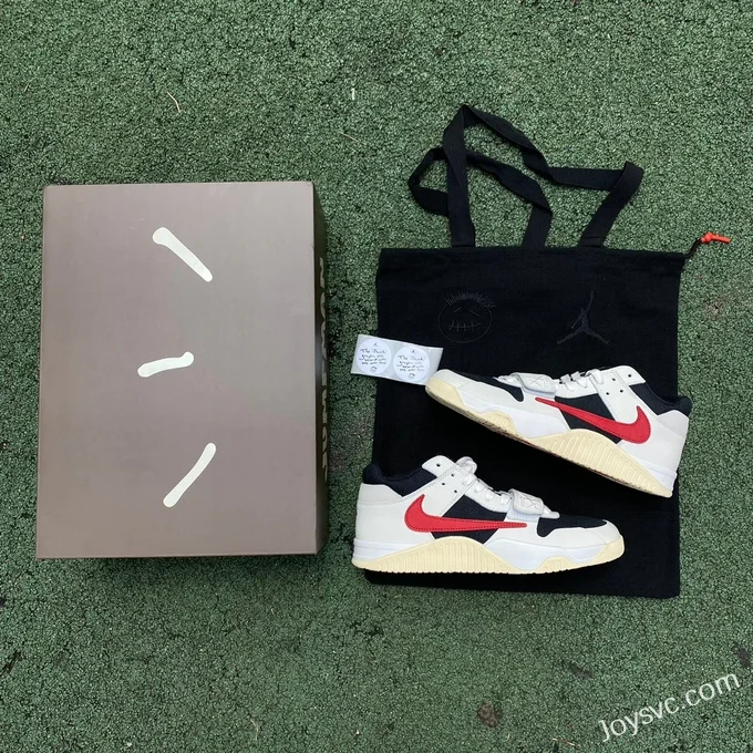 Travis Scott x Jordan Cut The Check FZ8117-101 White Black Red Cut Piece Version