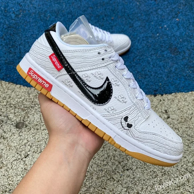 Nike Dunk Low x Supreme White Black XD6188-034