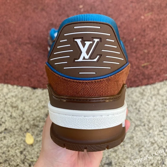 Louis Vuitton Trainer Blue Brown G Version