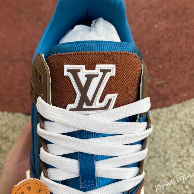 Louis Vuitton Trainer Blue Brown G Version