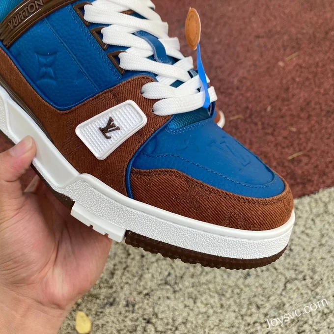 Louis Vuitton Trainer Blue Brown G Version