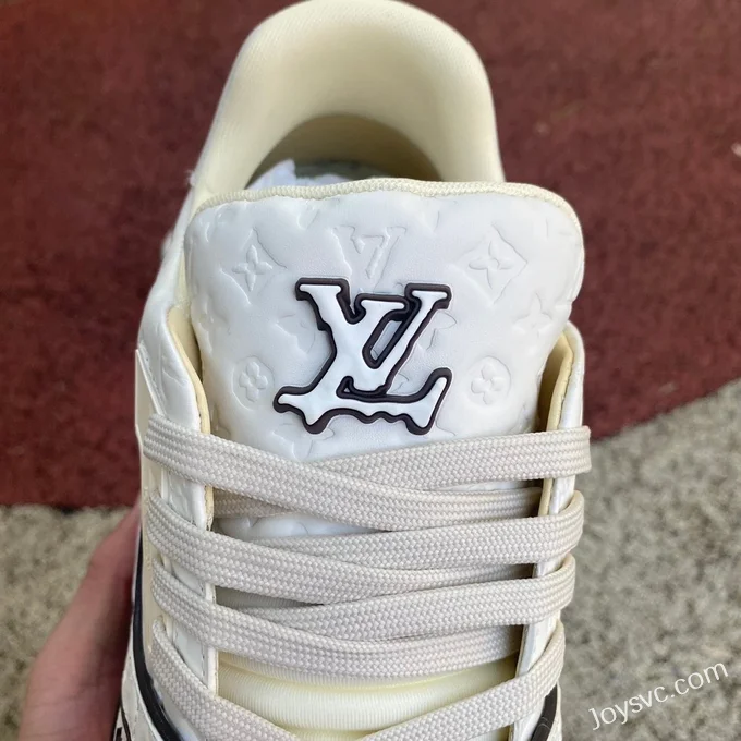 Louis Vuitton Trainer White Brown G Version