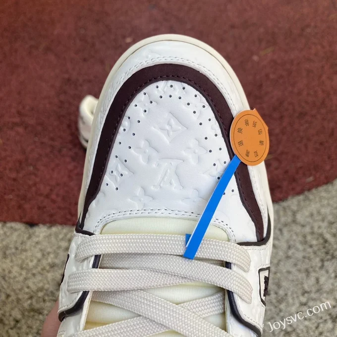 Louis Vuitton Trainer White Brown G Version