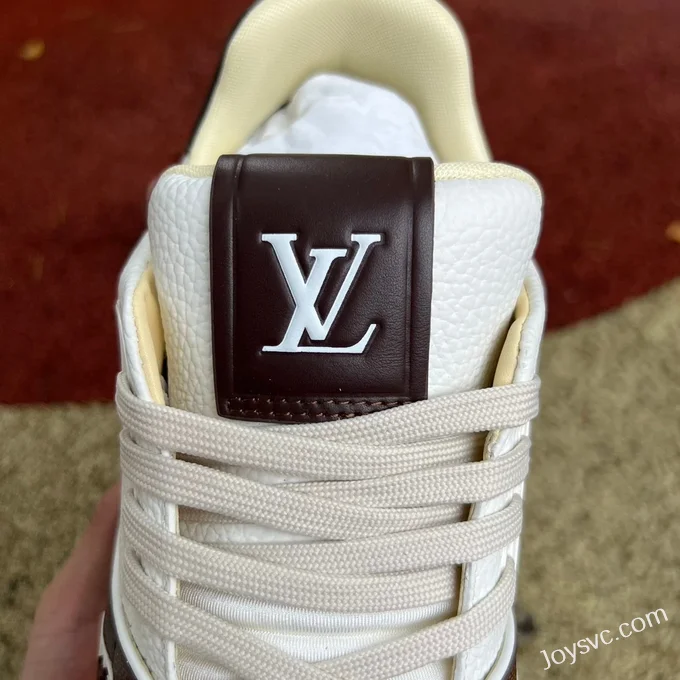 Louis Vuitton Trainer White Brown G Version