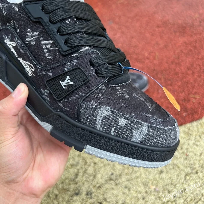 Louis Vuitton Trainer Black Grey G Version