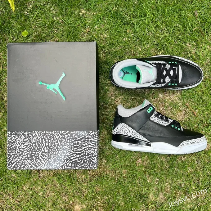 Air Jordan 3 Green Glow CT8532-031 Black Green