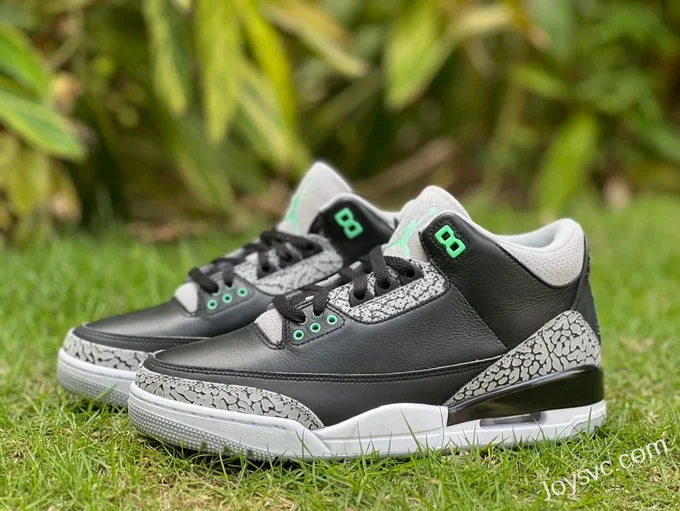 Air Jordan 3 Green Glow CT8532-031 Black Green