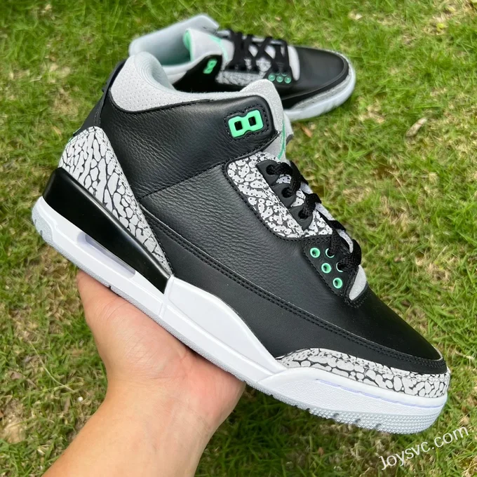 Air Jordan 3 Green Glow CT8532-031 Black Green