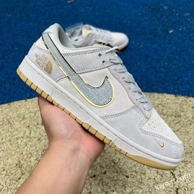 Nike Dunk x The North Face Grey Gold Low-Top Sneakers DQ1098-337