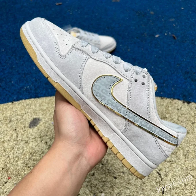 Nike Dunk x The North Face Grey Gold Low-Top Sneakers DQ1098-337