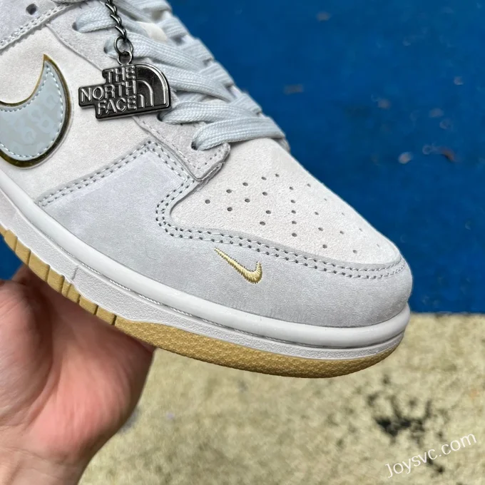 Nike Dunk x The North Face Grey Gold Low-Top Sneakers DQ1098-337