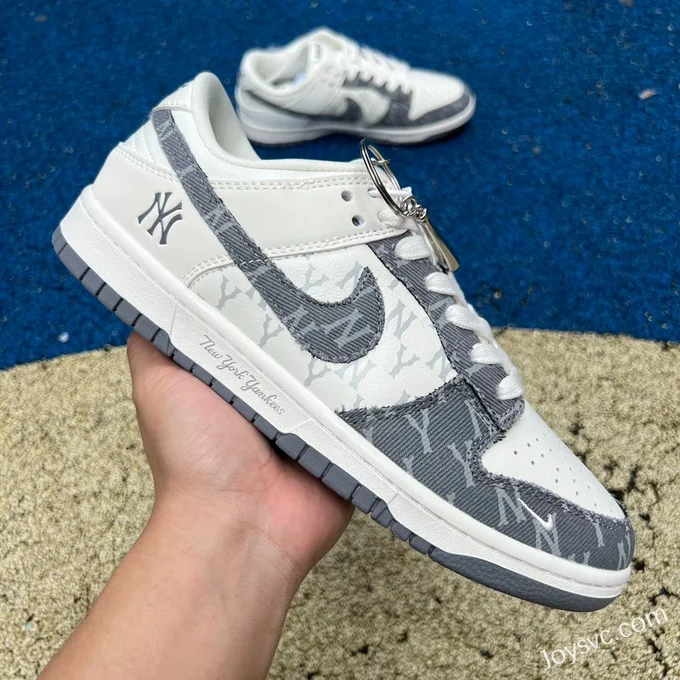 Nike Dunk x MLB New York Yankees White Grey Retro Sneakers DQ1098-347