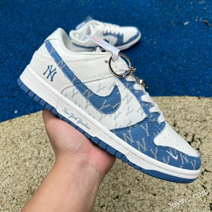 Nike Dunk x MLB New York Yankees White Blue Retro Sneakers DQ1098-348