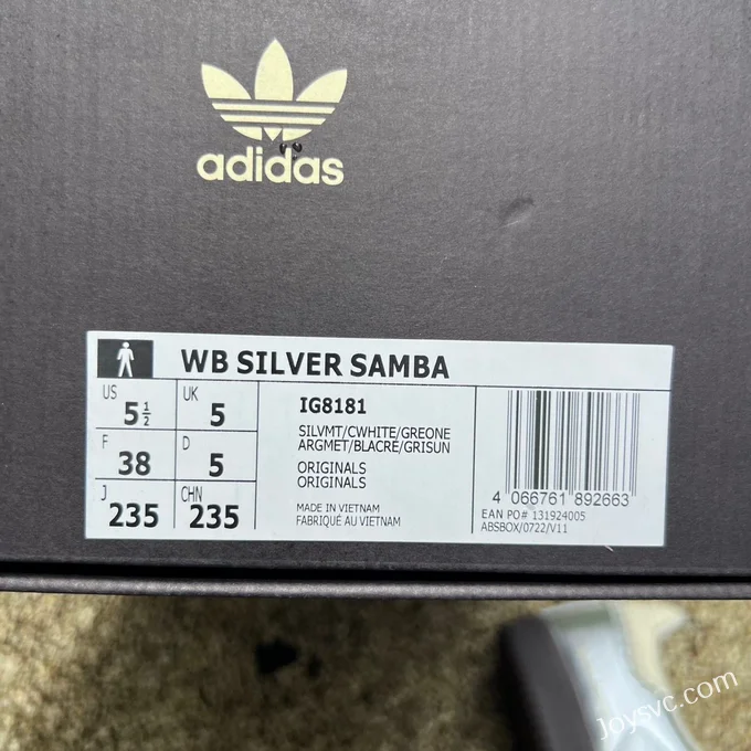 Wales Bonner x Adidas Samba Liquid Silver Retro Sneakers IG8181