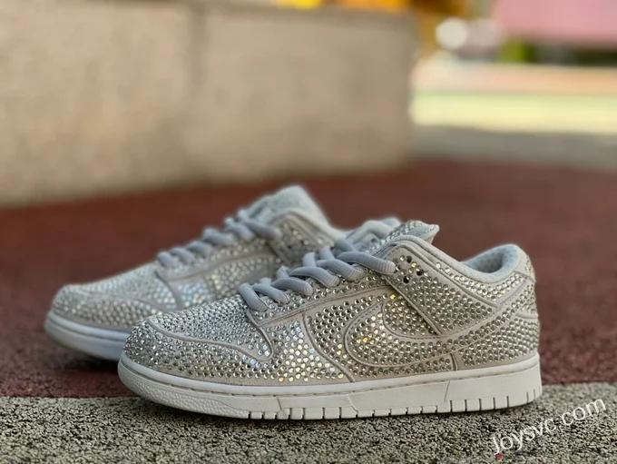 Cactus Plant Flea Market x Nike Dunk Low Silver Diamond Retro Sneakers CZ2670