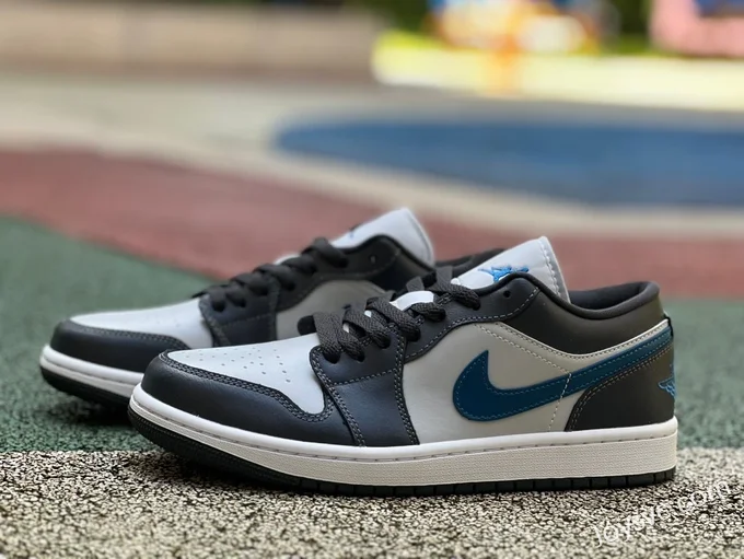 Air Jordan 1 Low DC0774-040 Black Grey Blue DT Version